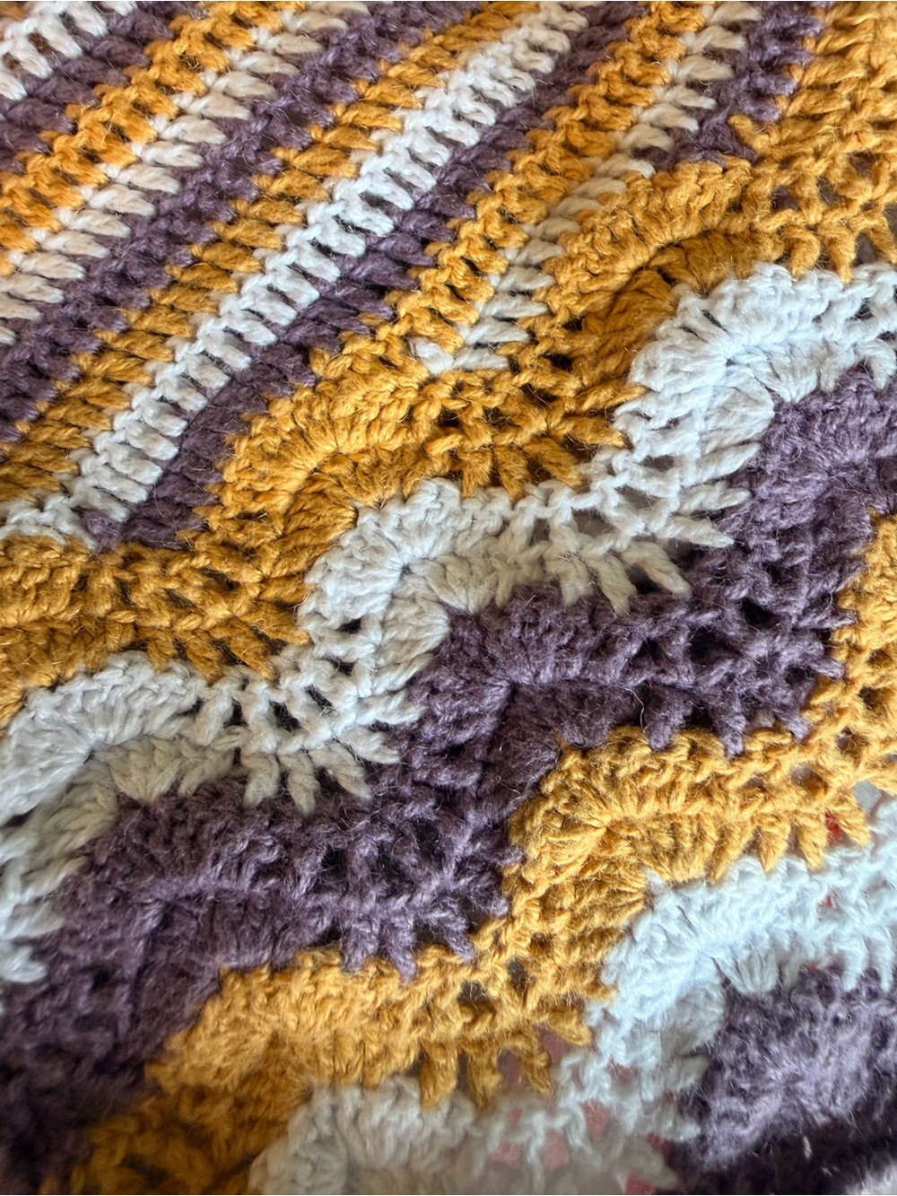 Blue Asphalt Striped Knit Spaghetti Strap Camisole in Lavender, Mustard & Cream - Picture 6 of 12